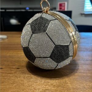 Crystal Soccer Ball Clutch